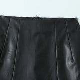 Homemade New Women's Clothing Fashion Pure Leather Short Dress