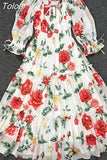 Print Off Shoulder Dresses For Women Slash Neck Short Sleeve High Waist Hit Color Elegant Dress Female Fashion Summer