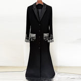 New Fashion Heavy Industry Nails Studded Suit Dress Dress Dress Fishtail