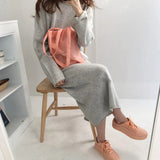 Warm Sweater Women Dress Winter Long Sweaters Knitted Dresses Long Loose Maxi Oversize Lady Dresses Bodycon Robe