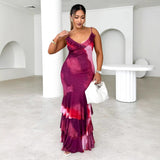 Babes Sexy Temperament Fashion In Dress Slings Long Lace Dress Dress
