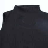 Summer 2024 New Vest Dark Wind Moon Chain Small High-Necked Sleeveless Top Girl-Outfit