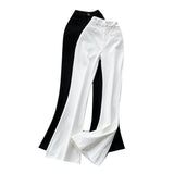 Autumn And Winter New Retro Suit Trousers Women's Leisure High Waist Hanging Feeling Thin Legs On The Bottom Of Long