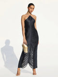 Long Skirt V-neck Nightclub Evening Party Women's