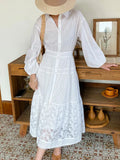 2025 New White Shirt Women's Long-Sleeved French Design Dress Holiday