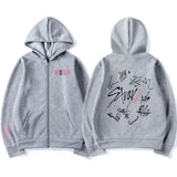 Straykids Vagrant Kids Maxident Print Zipper Hoodie KPOP