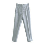 Workplace Women's Display High Waist Waist Suit Trousers 38 Color Reduced Age And Ankle