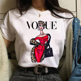 Harajuku Female Tshirt Gothic Flame Heart Print Short Sleeve Tops & Tees Fashion Casual T Shirt Women Clothing T-shirts