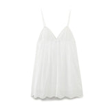 Women's Summer New Holiday Style Loose Back Vertical Lace Short