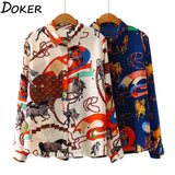 Long Sleeve Blouse Women Clothes Autumn Turn-down Collar Fashion Plus Size Elegant Ladies Shirts Casual Oversized