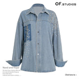 New Super Heavy Industries 668 Drill Irregular Washing Denim Shirt Jacket Loose