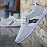 Casual Shoes Mens Canvas Shoes Fashion Male Loafers Driving Moccasins Hombre Male Shoes Adulto Lace Up Wedding Dress