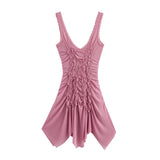 Summer Women's Asymmetric Foldless Sleeveless Sleeve-Less