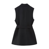 Summer Style With Belt Dress Vest 7848187 Vertical Trousers 2731271-Outfit