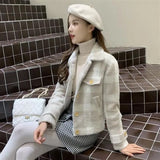 Mink Like Coat 2021 New Korean Women's Top Small Autumn And Winter Foreign Style Short
