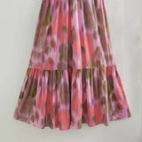 Summer Print Dress With Flute Suspenders 2731244-Outfit