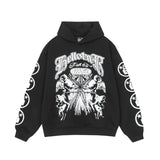 High Street Ins Minority Retro Print Letters Loose Hooded Sweaters For Men And Women In Autumn And Winter-Outfit