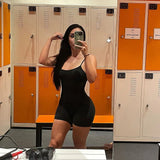 Jumpsuit Summer Solid Color Tight Casual