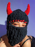 2023 Cute Women Girl Knitted Skullies Beanies Solid Color Winter Warm Loose Causal Cute Animals Ears Pattern Caps Hat-Outfit