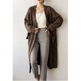 Yak Velvet Knitted Shirt Coat Women Autumn Retro Loose Lazy Wind Long Sweater