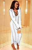 Knit Sexy Lace-Up Long Party
