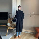 And Winter Women's Clothing New Design Feeling Thick Loose Temperament Lazy Coat Long Sweater Cardigan