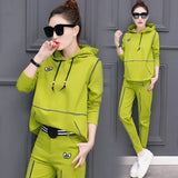 Piece Set Tops And Pants Outfit For Women Clothes Autumn Fashion Hooded Pullover 2022 Tracksuit Korean New Winter