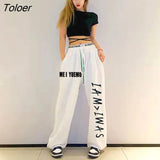 Personality Sweat Pants Women Fashion Print Hip-hop Trousers Jazz Sweatpants Casual Loose Shuffle Dance Sporty