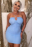 Sexy Rope Cut Out Sleeveless Ruffles Mini
