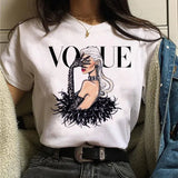 Harajuku Female Tshirt Gothic Flame Heart Print Short Sleeve Tops & Tees Fashion Casual T Shirt Women Clothing T-shirts
