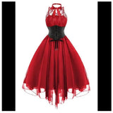 Summer Round Round Neckt Sexy Temperament Bumpy Personality Chiffon Solid Color Retro Sleeveless Dress