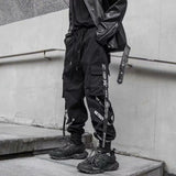 National Fashion Trousers Men's Loose Ribbon Nine Division Of Clothing Men's Korean Version Of Chao Brand Hippy Hallon Leggings-Outfit