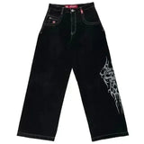 Y2K Big Boy Jeans Original Hip-Hop Embroidered Loose Jeans Street High-Outfit
