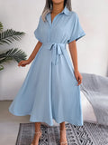 Wind Shooting Summer Casual Loose Solid Color T-Shirt Skirts Women's