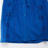 Spring Style With Belt Hollowed-Out Embroidery Slim Dress 4786085-Outfit