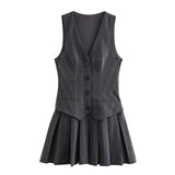 Homemade New Women's Classic Wide-Rendered Vest Dress