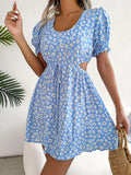 Cutout Flounce Sleeve