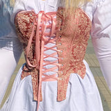Pink Lace Up Corset