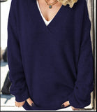 Women's New 3D Color Pattern Printing V Collar Long Sleeve Lazy Leisure