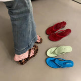 Summer With Skirt Leopard-Print Cool Drag High Heel Sandals Temperament Heel Clipper Flip Flip Flip Slippers Women Shoes