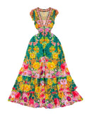 High-End Socialite Temperament Short-Sleeved Lapel Waist Show Thin A-Character Printed Shirt Dress-Outfit