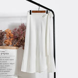 Women Tender Charm Daily Pure Chiffon Ulzzang Side-slit College Elegant Simple Clothing Summer Leisure Artistic