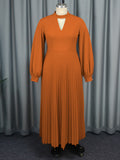 High-End Sleniment Small Standing-Neck Banquet Dress Autumn Lantern Sleeves 100 Roll Dress