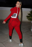 Print Sexy Tight Crop Top and Pants