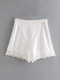 Crochet Knitted Shirt Crochet Shorts In Summer-Outfit
