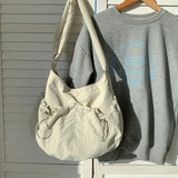 Shirring String Big Shoulder Crossbody Bag-Outfit