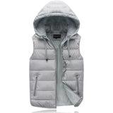 Vest Top Women Autumn Winter Hooded Vest Outerwear Thick Warm Sleeveless jacket Plus size 4XL waistcoat Men Women