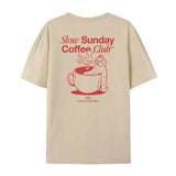 Slow Sunday Coffee Club Graphic Tee-Outfit