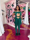 Summer Sexy 2 Two Piece Set Outfits Women Sleeveless Hollow Out Cross Crop Top Skinny Pants White Black Matching Sets