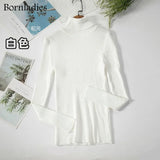 2022 Basic Turtleneck Women Sweaters Autumn Winter Tops Slim Women Pullover Knitted Sweater Jumper Soft Warm